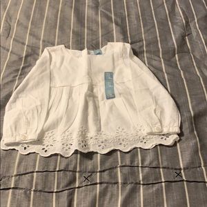 White eyelet blouse